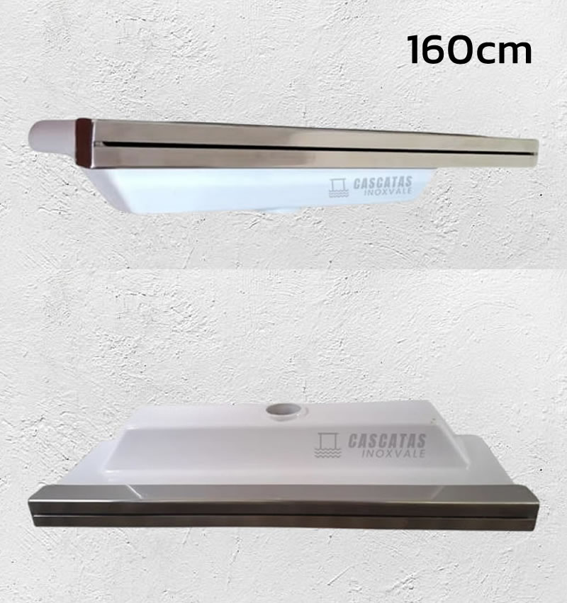 Cascata de embutir em aço inox Inoxvale modelo c160 - Cascata Inox de Embutir
